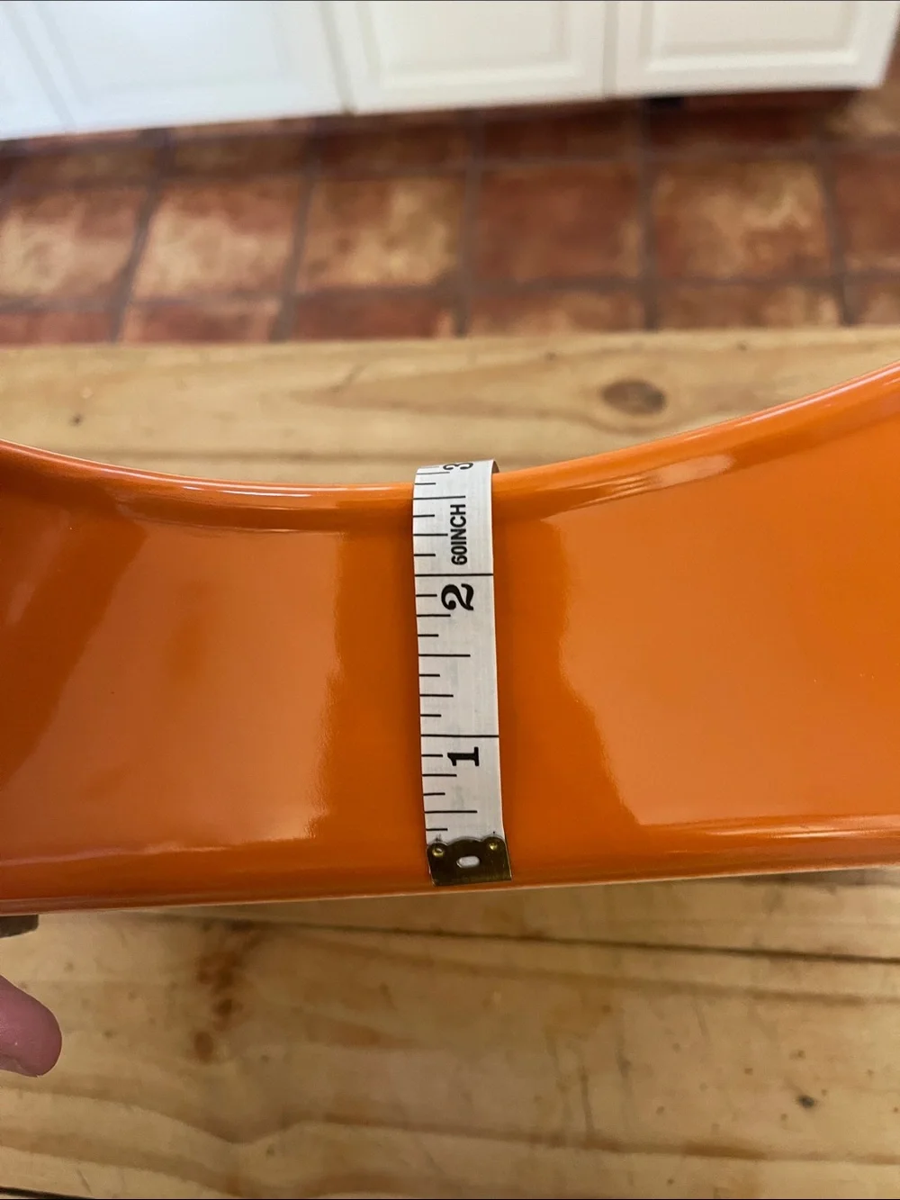 Glazed Orange Ceramic Serving Baker with Carry Handles